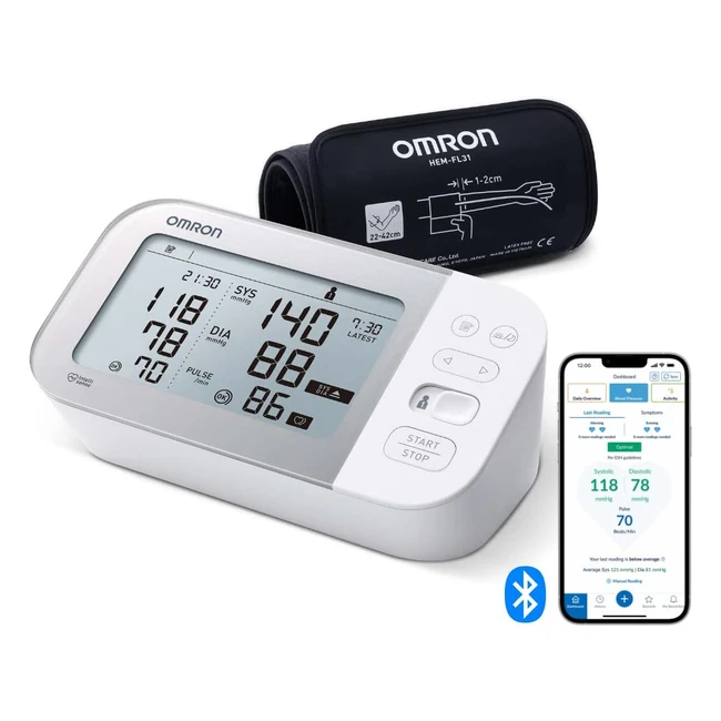 Omron X7 Smart Blutdruckmessgerät mit Intelli Wrap Manschette und Bluetooth - Klinisch validiert für Diabetiker und Schwangere - Erkennt potenzielles Vorhofflimmern AFib
