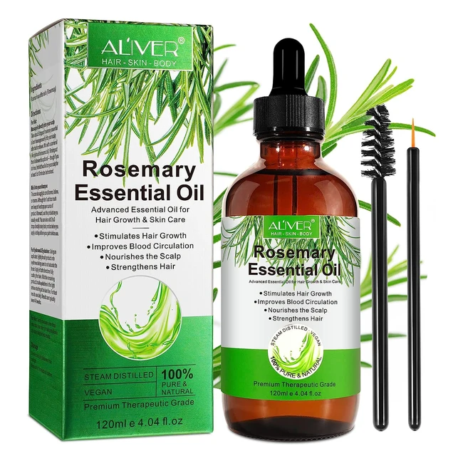 100% Pure Rosemary Oil for Hair Growth - Nourishing Scalp & Strengthening Hair - 120ml