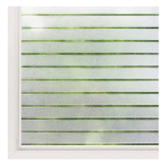 rabbitgoo Fensterfolie Streifen - Sichtschutzfolie selbstklebend, frosted Glasfolie, Anti-UV für Büro & Zuhause