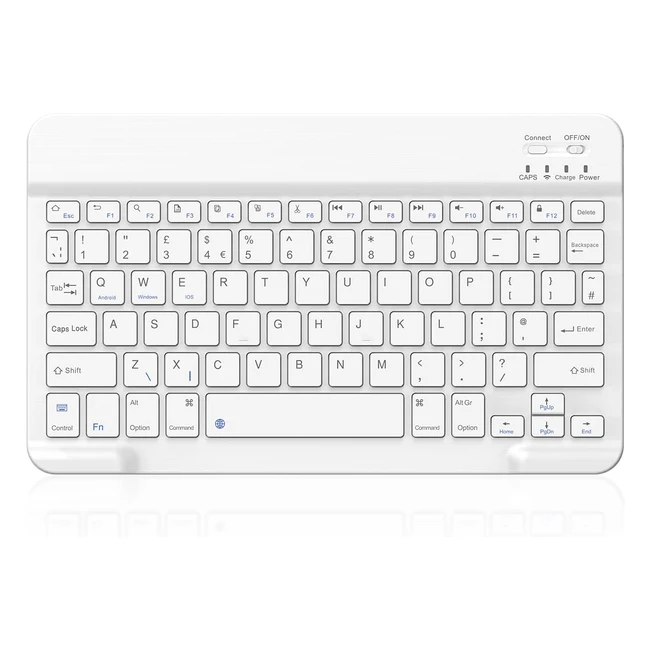 Ultraslim Pinkcat Bluetooth Keyboard - Quiet, Portable Design for iOS, Mac, Windows, and Android - Built-in Rechargeable Battery