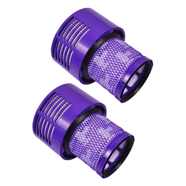 Dyson V10 Replacement Filter - Washable 2-Pack Purple - High Efficiency Traps 