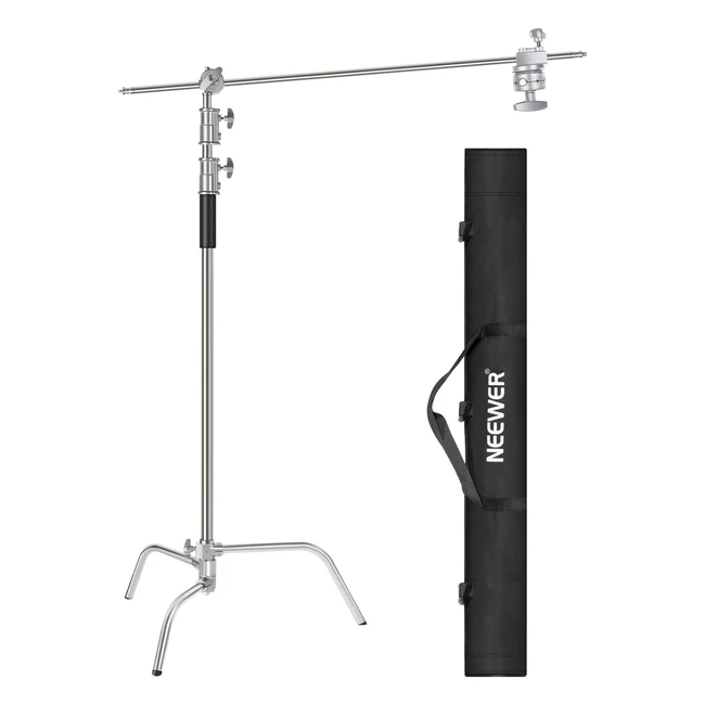Neewer 10ft C-Stand with 4ft Extension Boom Arm 2 Grip Heads  Carry Bag - Basi