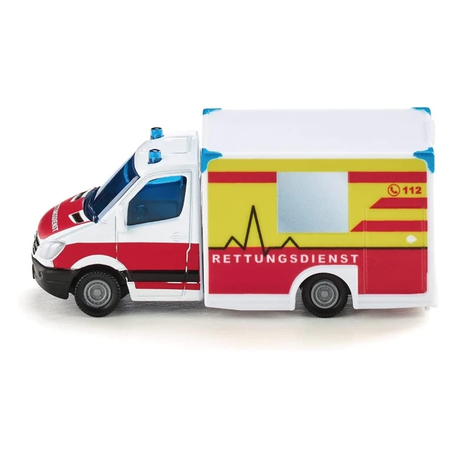 Ambulanza Siku 1536 in metallo e plastica - Giocattolo per bambini con design stabile e funzionali ruote in gomma
