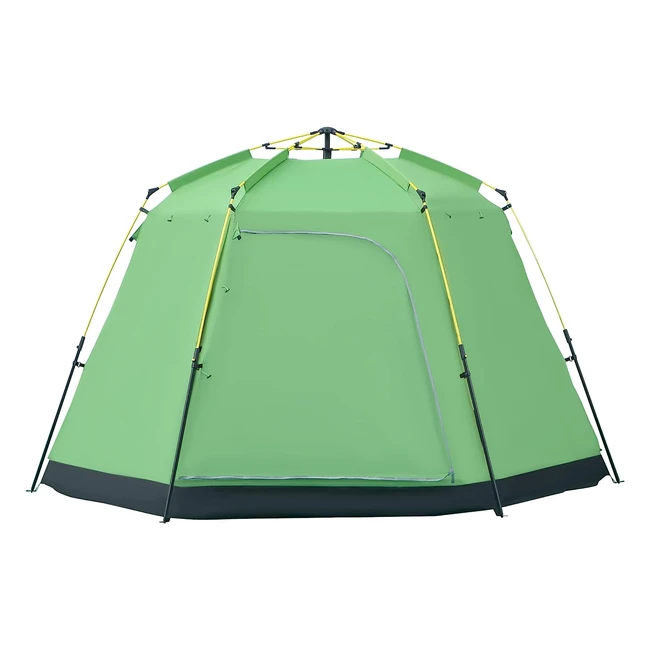 Outsunny Campingzelt 6 Personen Familienzelt Dome Zelt PU2000 mm einfach aufzuba