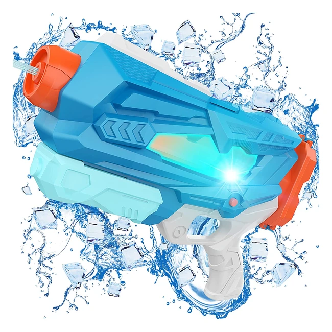 Mozoozon Water Pistol Gun - Large Capacity 700ml with Light Effects and Long Distance Squirt - Perfect for Summer Fun!