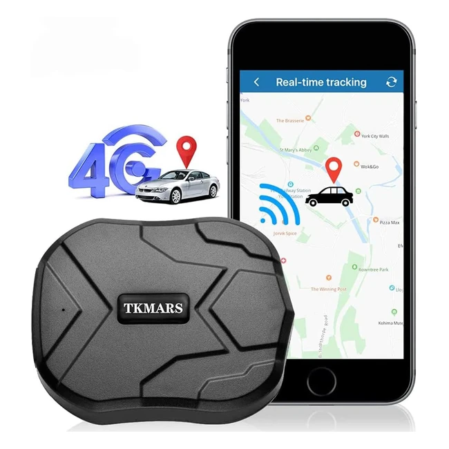 Tracker GPS Voiture 4G Étanche avec Alarmes et Suivi en Temps Réel - TK905