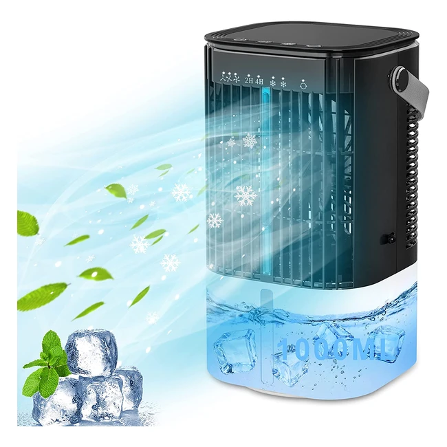 Mini Klimaanlage mit 90 Oszillation 1000ml Wassertank energieeffizienter Air