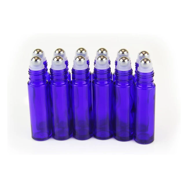 Flacon Roll On Yizhao Bleu 10ml pour Huiles Essentielles et Aromathérapie - Lot de 36