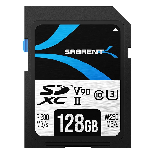 Sabrent SD Karte 512GB V90 SDXC Card UHS-II SD Speicherkarte Class 10 U3 R280Mbs