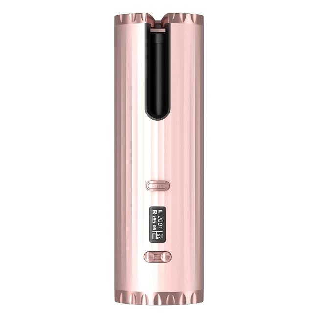 Portable Cordless Hair Curler - Smart Sensor Technology with 6 Temperature & Timer Settings