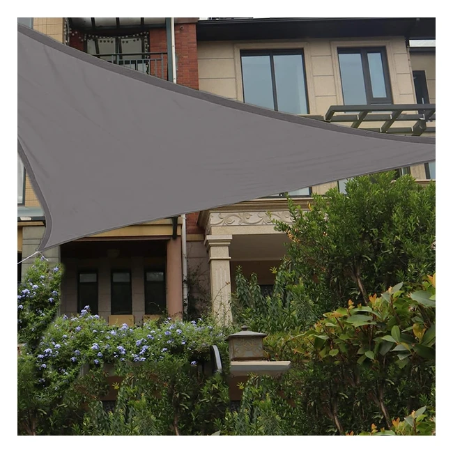Haikus Waterproof Sun Shade Sail 2x2x2 Triangle - UV Block 420D PES - Outdoor Patio Canopy - Grey