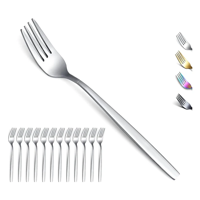 Berglander 12 pezzi forchette da tavola in acciaio inossidabile - design moderno