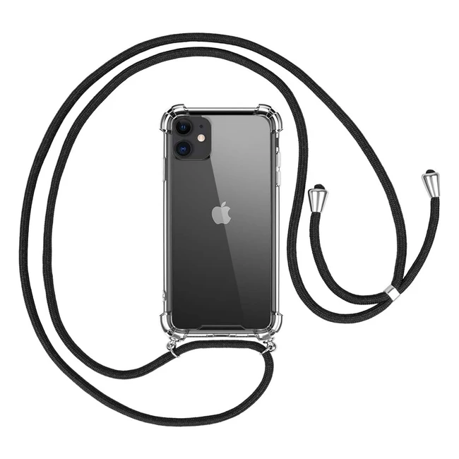 Coque Opamoo pour iPhone 11 - Transparente avec cordon de collier rglable