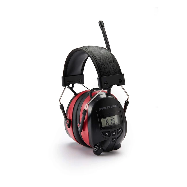 Protear Rechargeable Ear Defenders with Bluetooth FMAM Radio and Built-in Mic