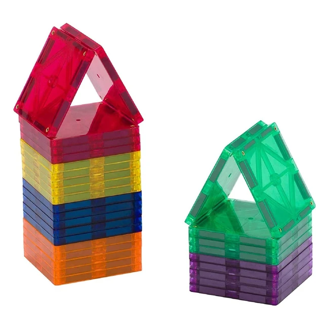 Kit de inicio Playmags 30 piezas con imanes más fuertes y colores vivos - Juguetes STEM para niños