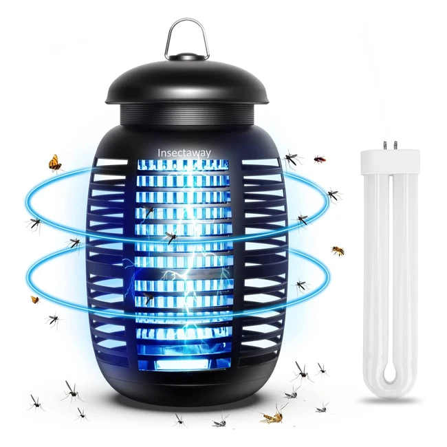 Lámpara antimosquitos eléctrica 4200V 15W UV - Matar mosquitos para hogar patio cocina exterior interior