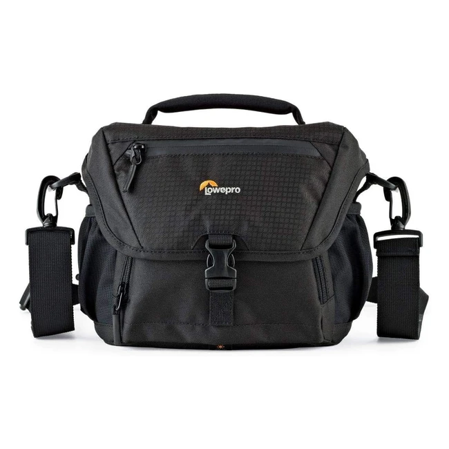 Lowepro Nova 160 AW II Camera Bag - Fits DSLR with Attached Lens, Compact Drone, and 12 Additional Lenses - Black