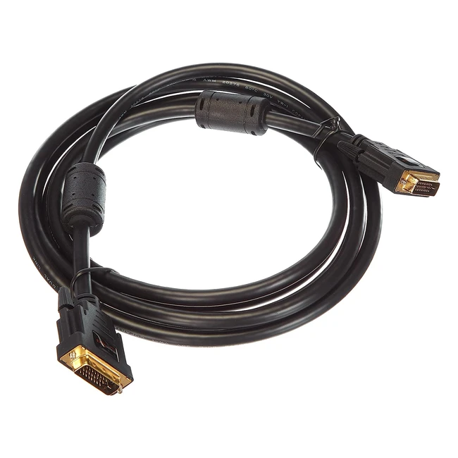 AmazonBasics DVI-Kabel 3m - Hochwertiges DVI-D Kabel für gestochen scharfe Bildübertragung