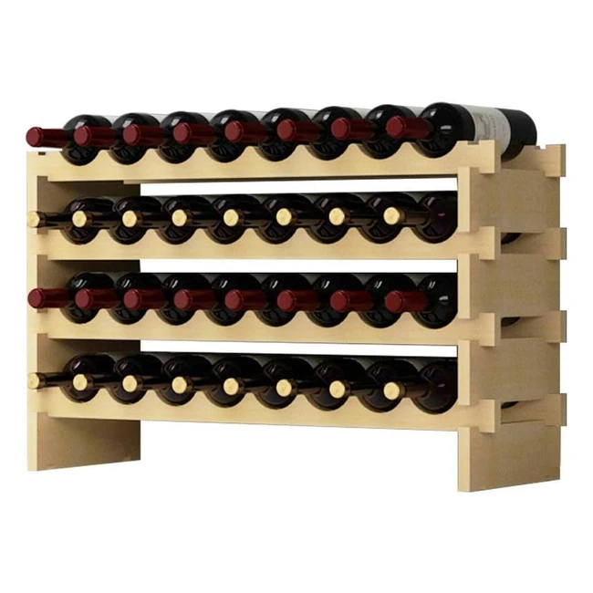 Casier  vin en bois modulable pour 32 bouteilles - DlandHome