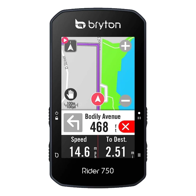 Ciclocomputador GPS Bryton Rider 750E con pantalla táctil y mapas pre-cargados