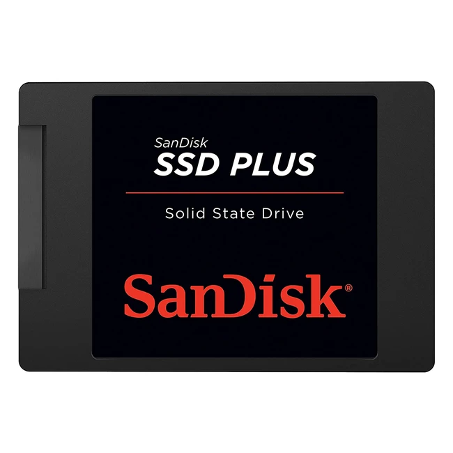 SanDisk SSD Plus SATA III interne SSD - Schwarz, 545 MB/s Lesegeschwindigkeit, 450 MB/s Schreibgeschwindigkeit