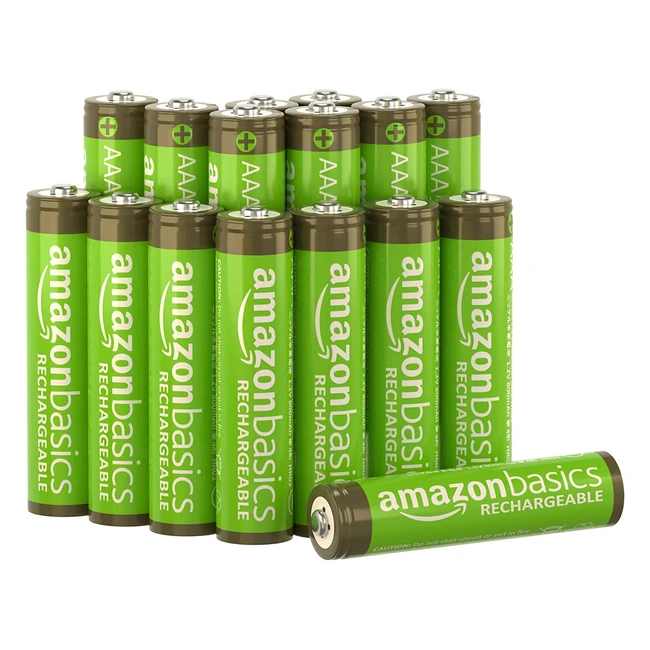 Amazon Basics AAA Batterien 800mAh wiederaufladbar - 16 Stck inkl Ladegert