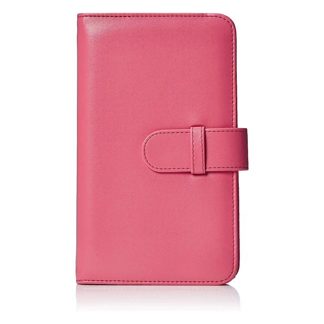 Amazon Basics Wallet Album for 108 Instax Mini Photos - Flamingo Pink  Compact 
