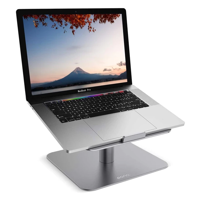 Eono Laptop Stand - Adjustable Riser for 10-17.3 inch Notebooks, 360° Rotation, Ergonomic Ventilated Desktop Holder - Space Gray