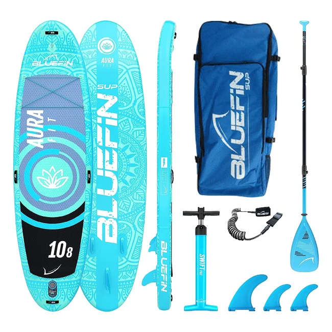 Bluefin SUP 10' Aura Fit Standup Paddle Board Kit - Yoga & Fitness Board
