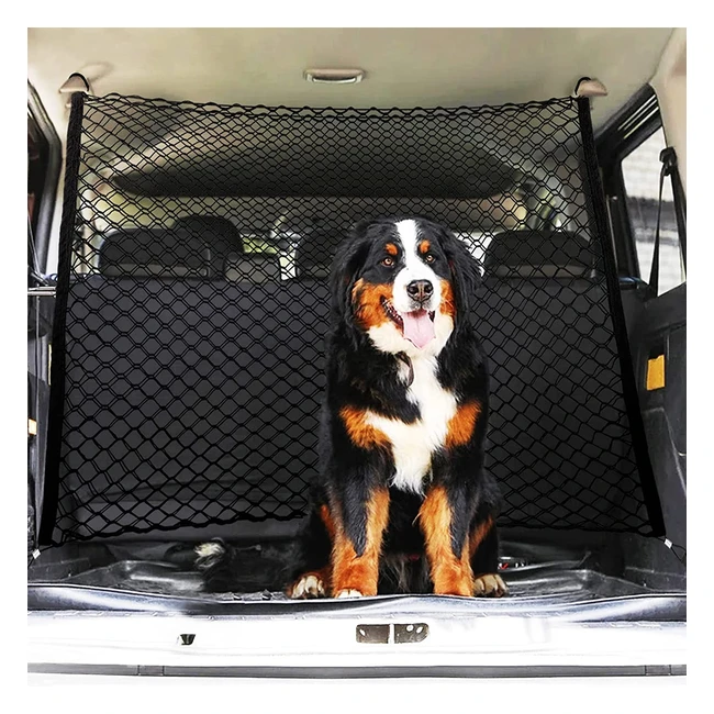Ciugear Car Dog Guard - Dual Layer Safety Net for Pet Vehicle - Universal Mesh Barrier Guard