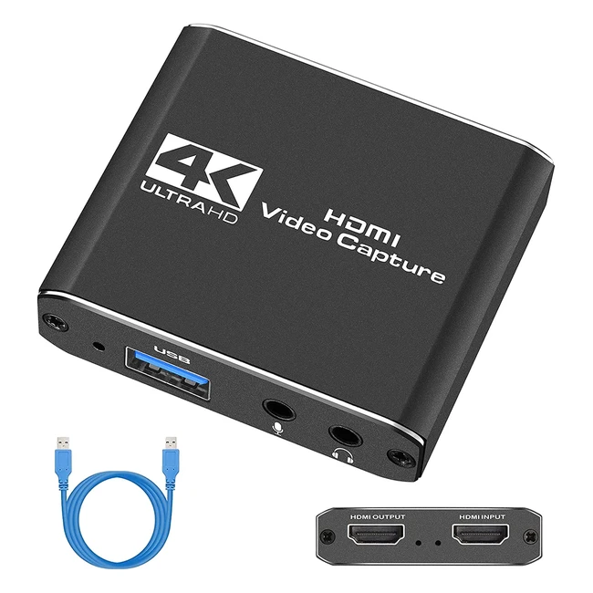 4K HDMI Game Capture Card for Gaming/Live Streaming/Video Conference - TKHIN