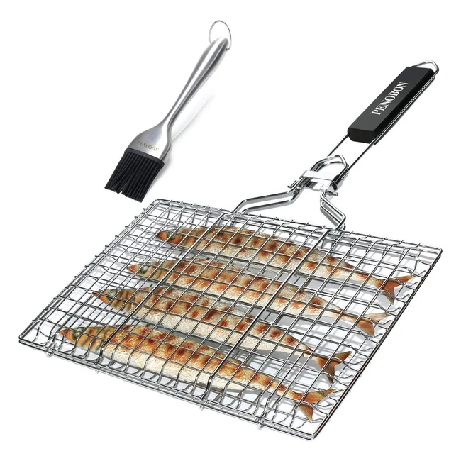 Panier grille pliable en acier inoxydable pour barbecue - Penobon Type 1