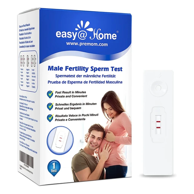 Test de Fertilidad Masculina Easyhome - Detecta Rápidamente el Recuento de Espermatozoides Normal o Bajo