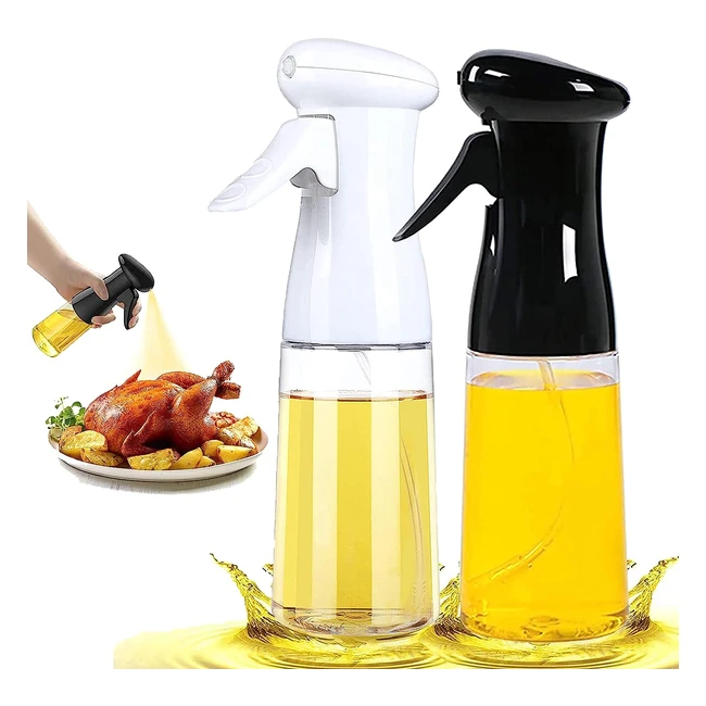 Spruzzatore di olio per cucina con pennello - 2 pezzi 210 ml - Sicuro e sano