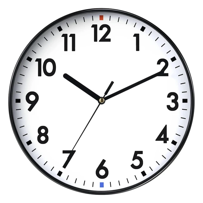 9-inch Emitdoog Modern Quartz Wall Clock - Silent, Easy-to-Read, Battery Operated