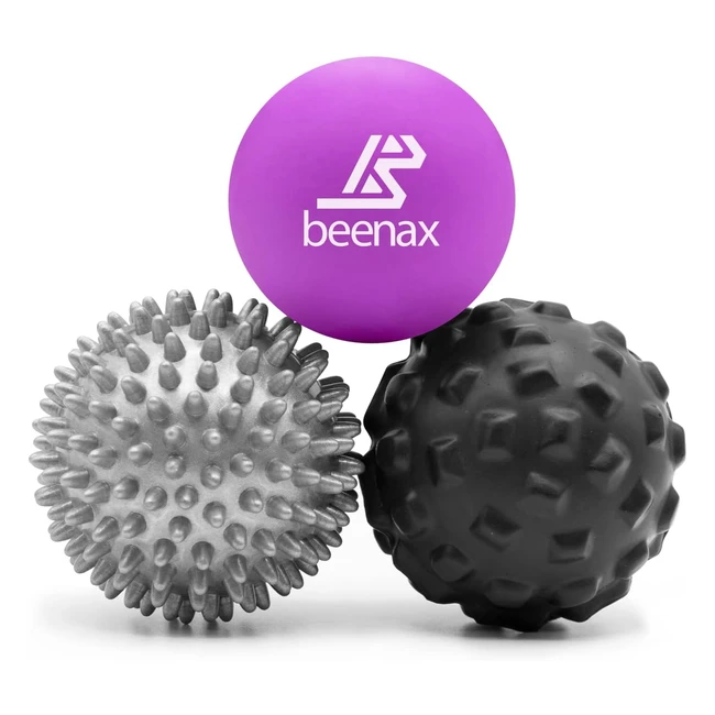 Beenax Massage Ball Set - Deep Tissue Muscle Recovery, Trigger Point, Myofascial Release, Plantar Fasciitis Relief