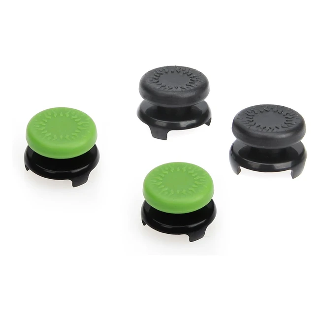 Rutschfeste Daumenkappen für Xbox One Controller - 4 Stück Schwarz und Grün - Erhöhte Präzision und Komfort