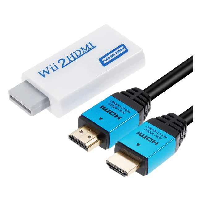 Convertitore Wii HDMI 1080p con cavo ad alta velocità 1m - Zacro