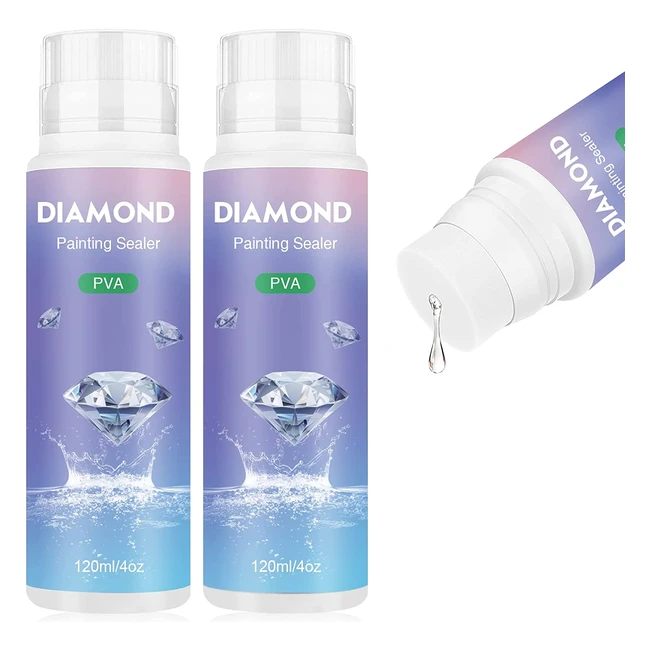 Naimoer 2-Pack Diamond Painting Sealer - Permanent Hold Shine Effect PVA Glue 