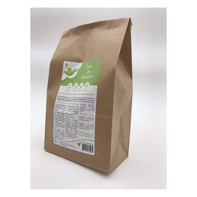 Bolsa de 1 kg Terre de Sommire - Limpiador Ecológico con Arcilla Extra Fina 100% Natural