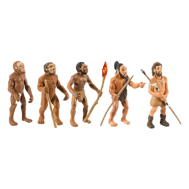 Safari Evoluzione dell'Uomo 663816 - Set di 5 figure rappresentative delle fasi di sviluppo umano