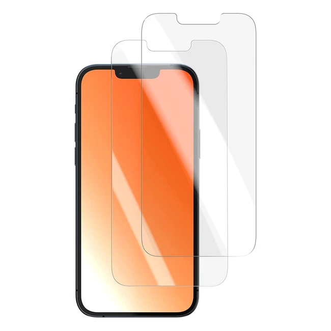 Amazon Basics Tempered Glass Screen Protector für iPhone 13/13 Pro - 2er Pack mit Reinforced Edges und Antifingerprint-Oberfläche