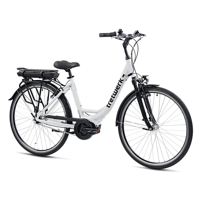 Tretwerk Stella: 28 Zoll Damen E-Bike mit Shimano Nexus Nabenschaltung und Mittelmotor - Elektrofahrrad für Stadt und Trekking