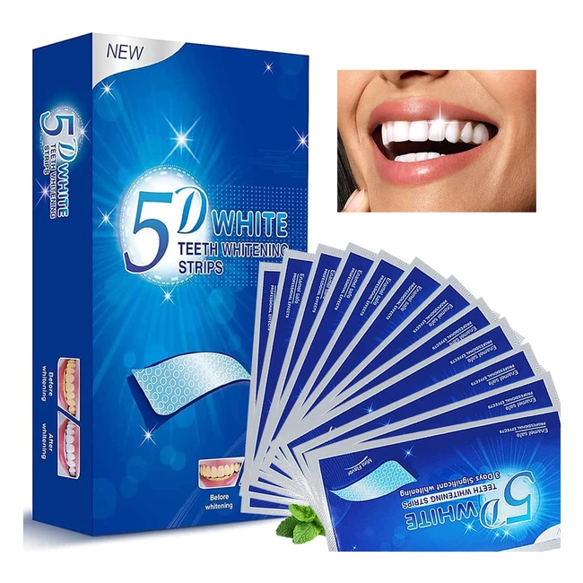 28 Zahnaufhellungsstreifen für strahlend weiße Zähne - Non-sensitive & einfach anwendbar