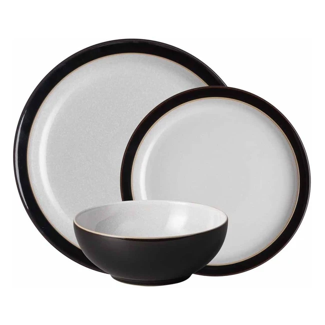 Denby Elements 12-Piece Dinner Set - Handcrafted in England with Locally-Sourced Clay