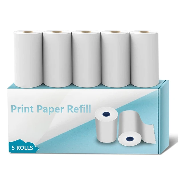 5 Rollen Kinderkamera Druckerpapier Refill-Thermopapier Lnge 2395 cm Breite