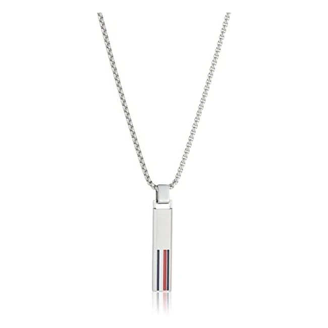 Collar Tommy Hilfiger Hombre Acero Inoxidable 2790314 - Logo Esmaltado y 61cm Longitud