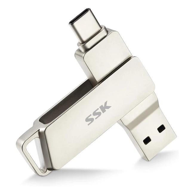 SSK USB C-Disk 32GB Speicher 150MB/s Dual-Laufwerk Typ C USB 3.1 Jump Flash Drive Speicherstick für Android Phone MacBook Pro/Air und mehr