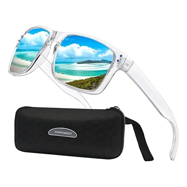 Gafas de sol polarizadas LEDINGBEST para hombre y mujer - Protección UV, marco TR90 y lente polarizada TAC