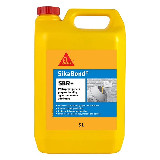 Sika Sikabond SBR Waterproof Bonding Agent 5L - Flexible Resistant and Easy to